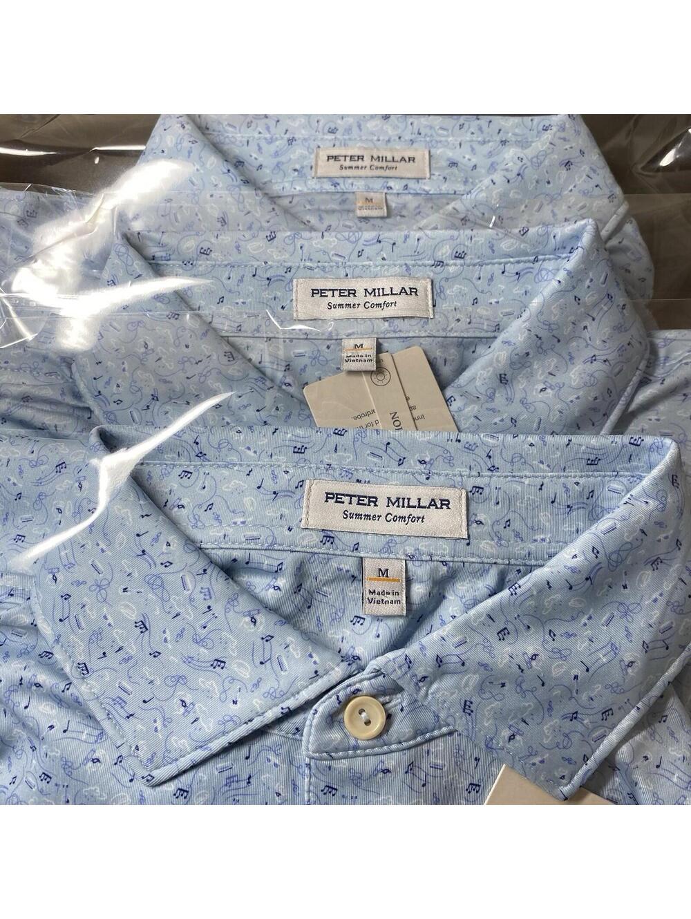 Peter Millar Summer Comfort Men's Polo Shirt M Lot of 3 NWT